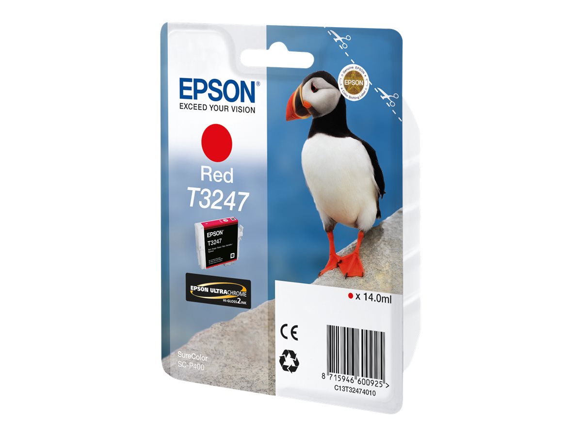 Tinteiro Epson T3247 Vermelho 14 ml Original - Imagem 3