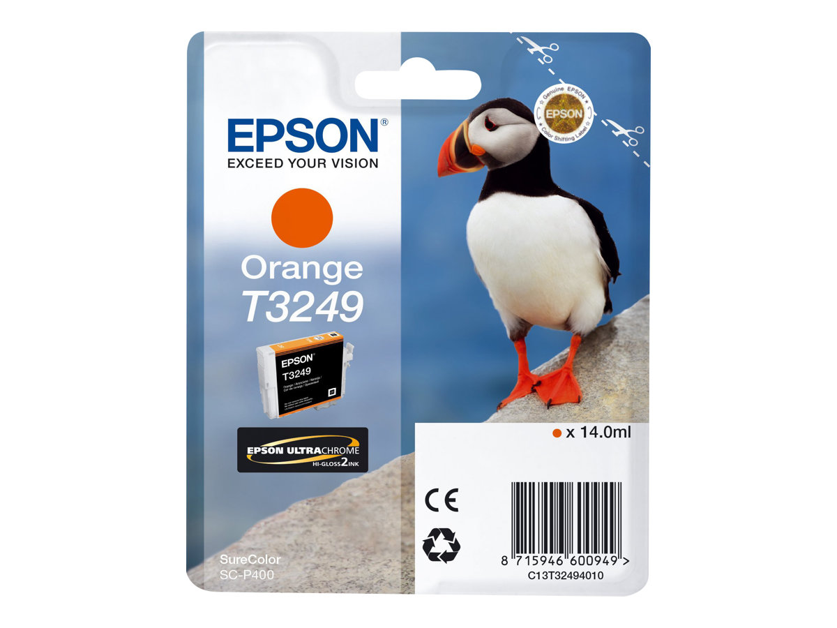 Tinteiro Epson T3249 Laranja 14 ml Original - Imagem 2
