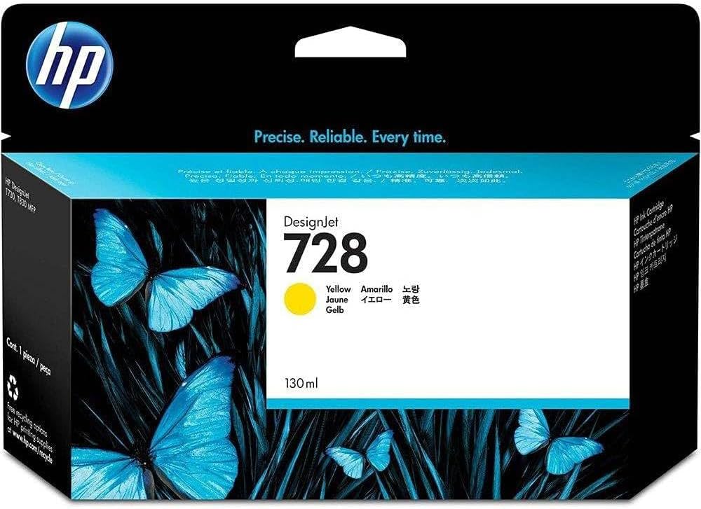 Tinteiro Original HP 728 Amarelo 130ml