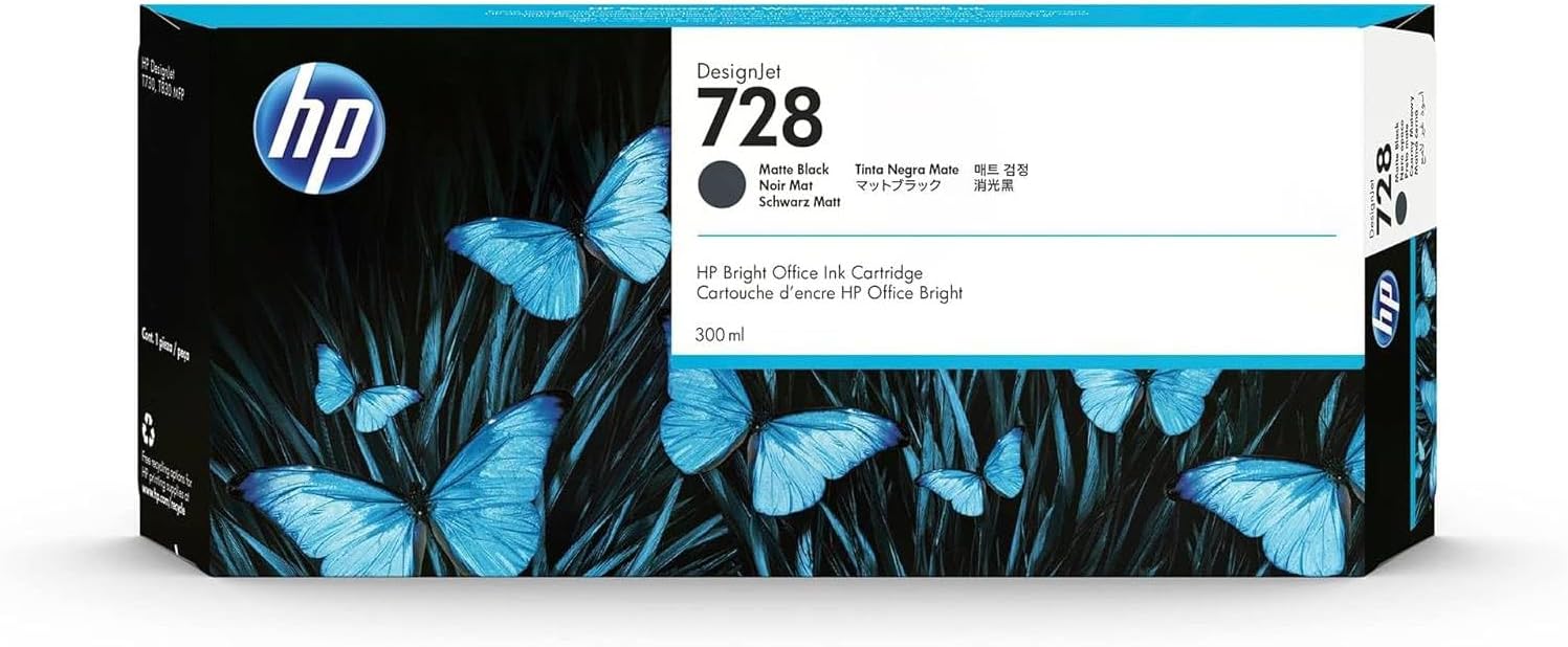 Tinteiro HP 728 Preto Opaco 300ml Original DesignJet