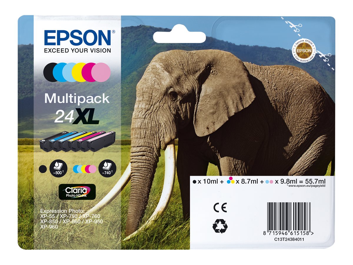 Pack de Tinteiros Epson 24XL Original 6 Cores XL - Imagem 2