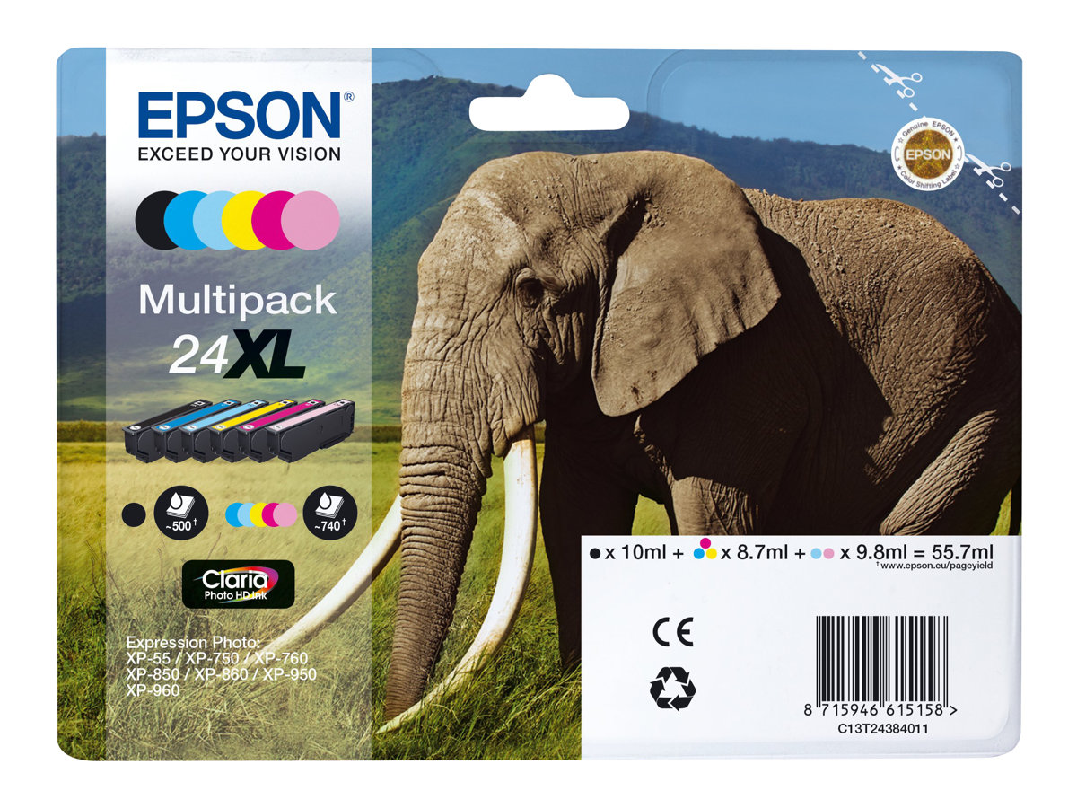 Tinteiro Multipack Epson 24XL 6 Cores XL - Imagem 1