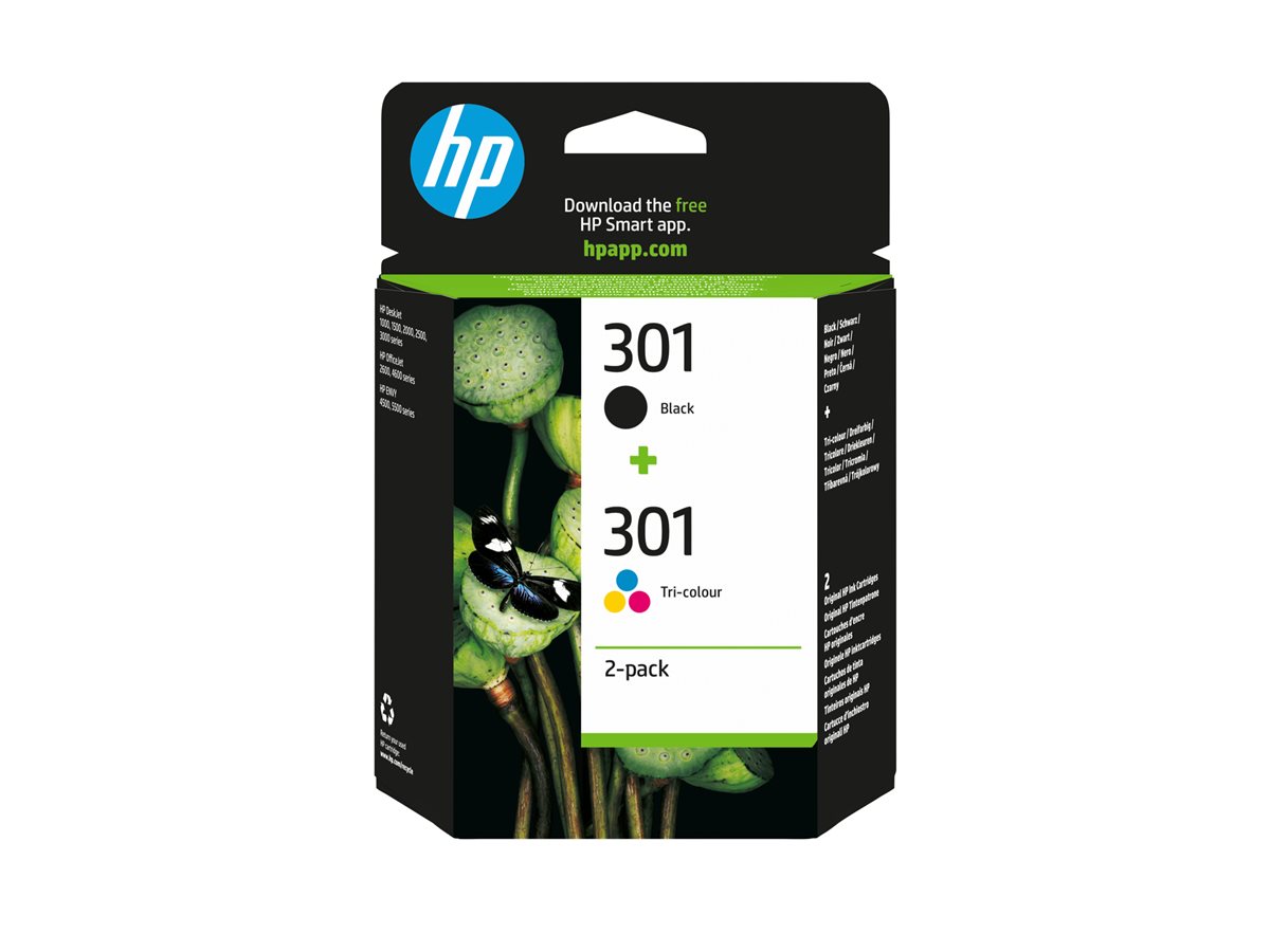 Tinteiro HP 301 Pack 2 Preto Cor Original - Imagem 2
