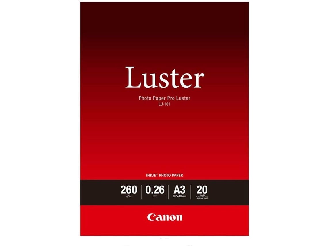Papel Fotográfico Canon Pro Luster LU-101 A2 25 Folhas