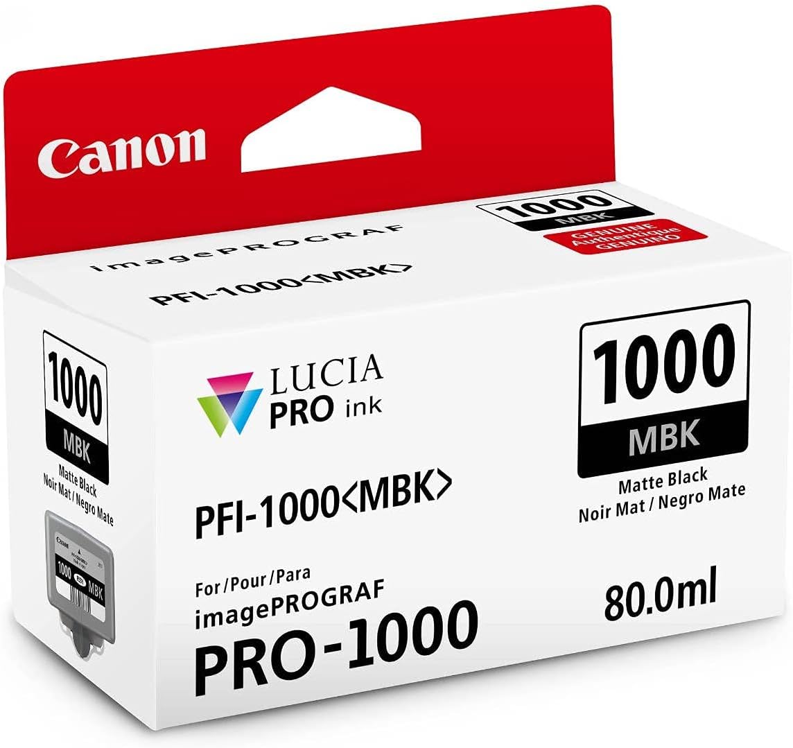 Tanque de Tinta Canon PFI-1000 Preto Opaco 80 ml - Imagem 4