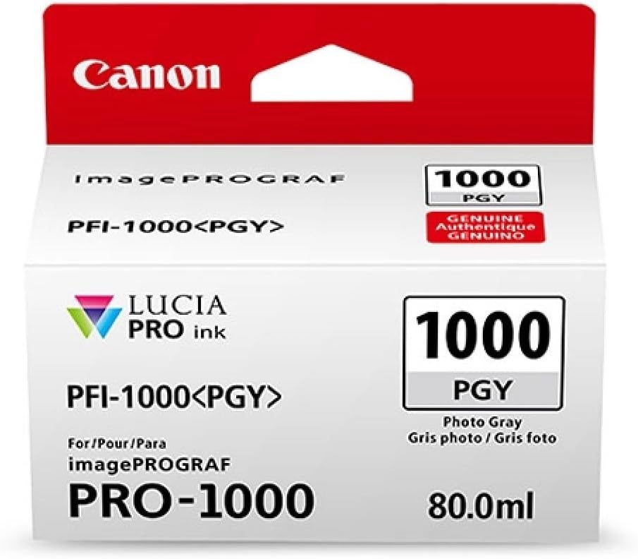 Depósito Tinta Canon PFI-1000 PGY Cinza Fotográfico 80 ml