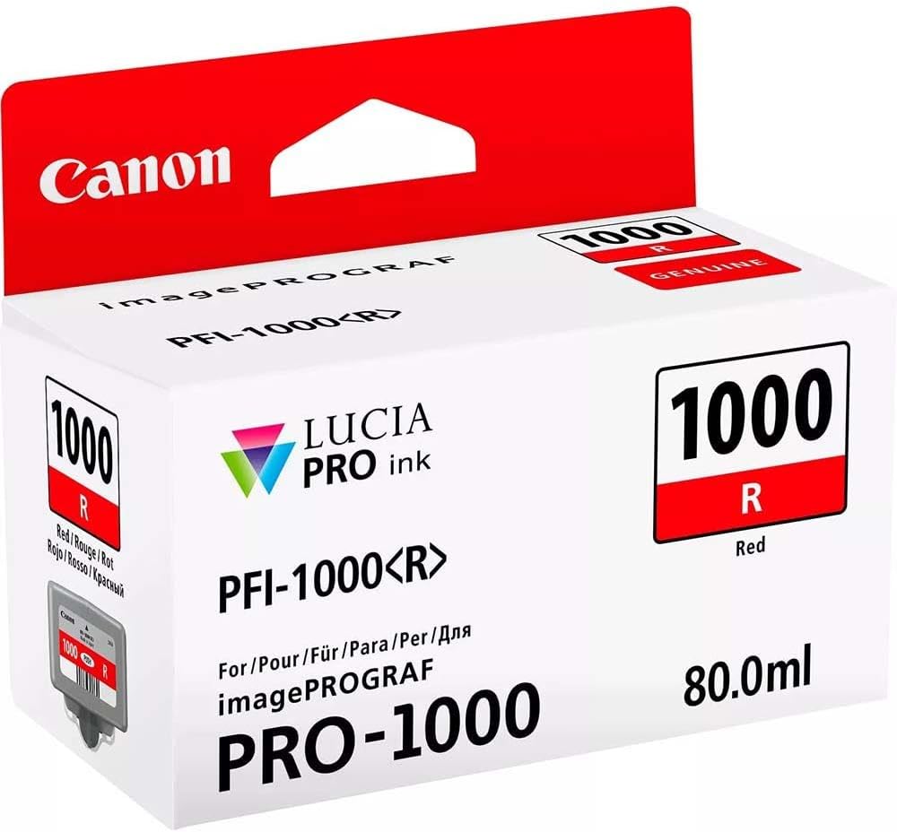 Tinteiro Canon PFI-1000 R Vermelho 80ml Original para imagePROGRAF PRO-1000 - Imagem 2