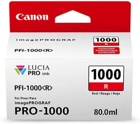 Tinteiro Canon PFI-1000 R Vermelho 80ml Original para imagePROGRAF PRO-1000 - Imagem 4