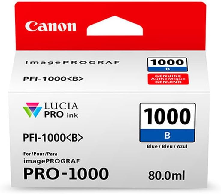 Tinteiro Canon PFI-1000 B Azul 80ml Original LUCIA PRO - Imagem 2