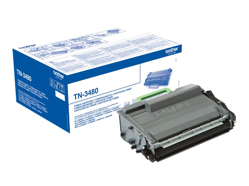 Cartucho Toner Brother TN3480 Preto Alto Rendimento Original - Imagem 2