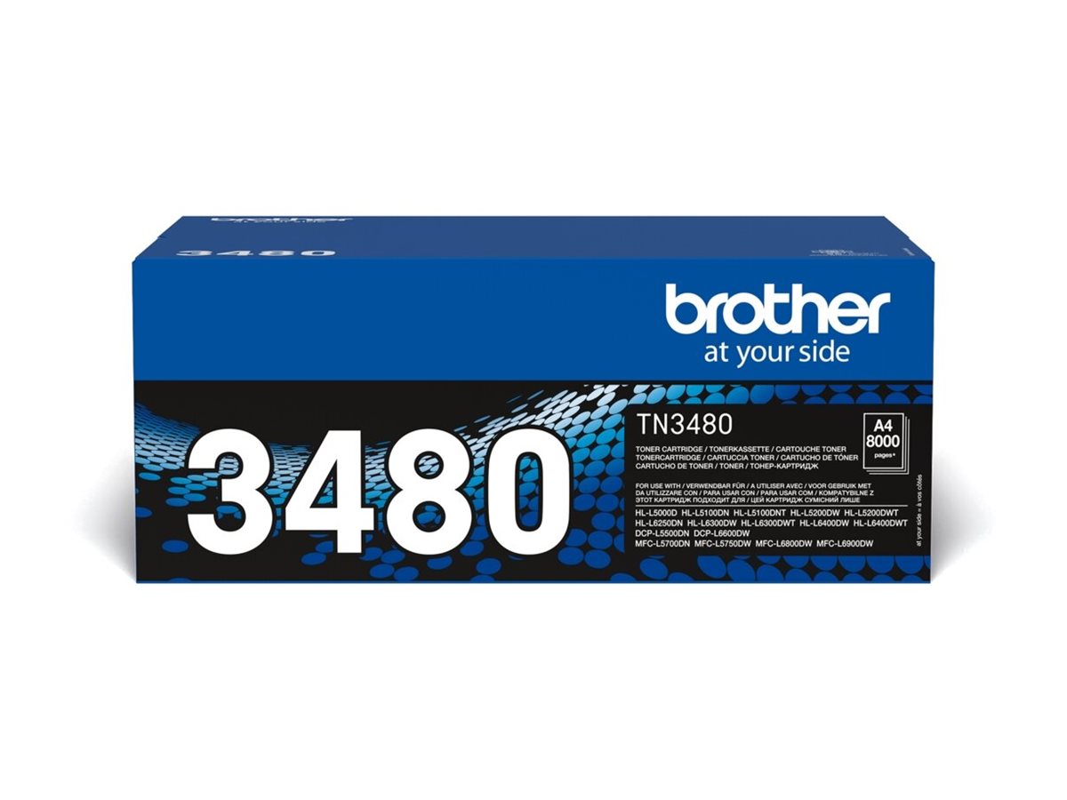 Cartucho Toner Brother TN3480 Preto Alto Rendimento Original