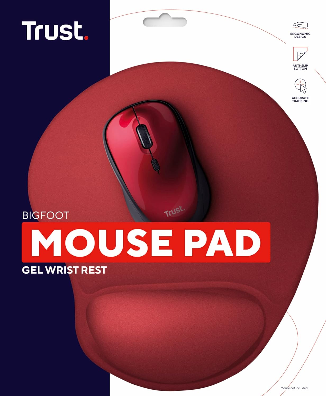 Tapete de Rato Trust Apoio Pulso Vermelho - Imagem 6
