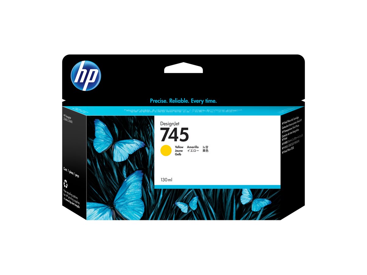 Tinteiro HP 745 Amarelo 130ml Original - Imagem 1