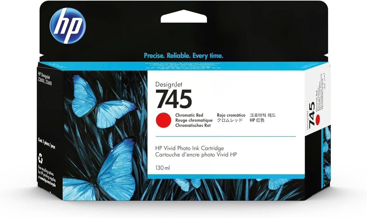 Tinteiro HP 745 130 ml Vermelho Cromático - Imagem 1