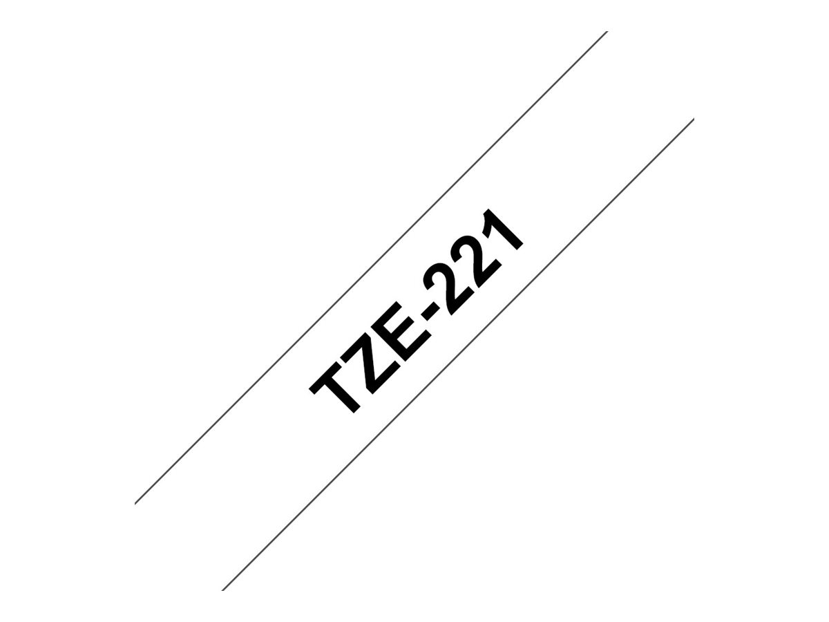 Fita Rotuladora Brother TZe-221 Laminada Preto em Branco 9 mm x 8 m - Imagem 3