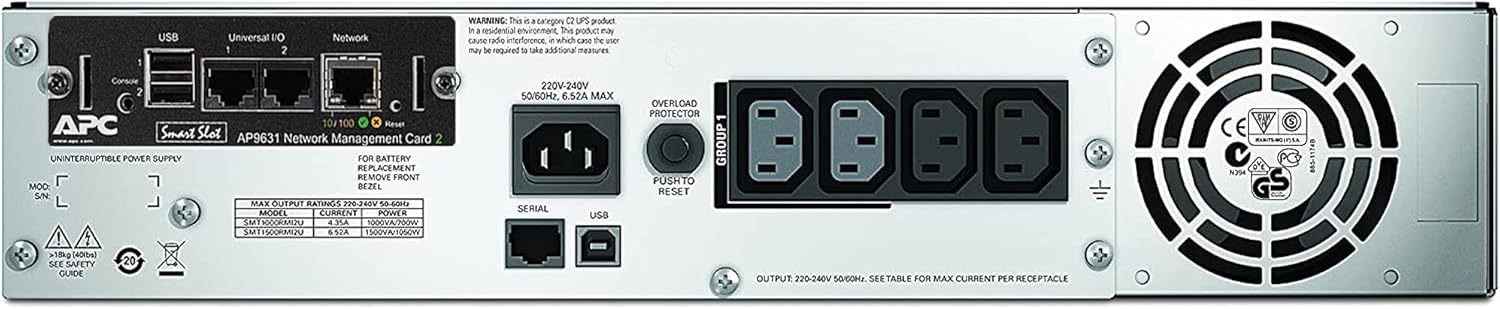 UPS Rack APC Smart-UPS 1500VA 1000W LCD Preto Placa de Rede 2U - Imagem 2