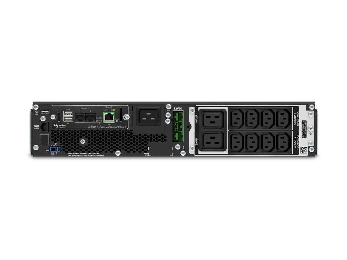UPS APC Smart-UPS SRT 2200VA Rack 2U Preto Placa Rede - Imagem 1