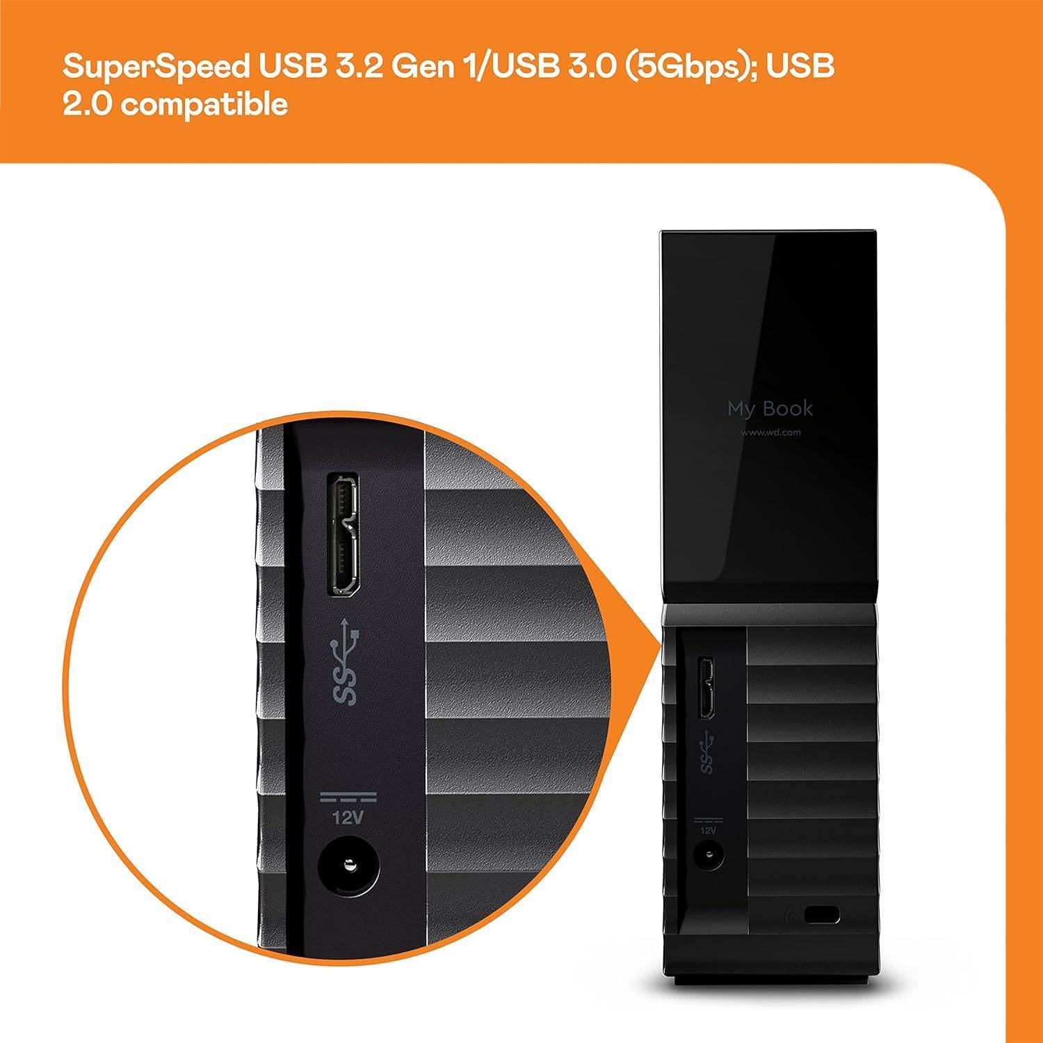 Disco Externo WD My Book 6 TB Preto - Imagem 5