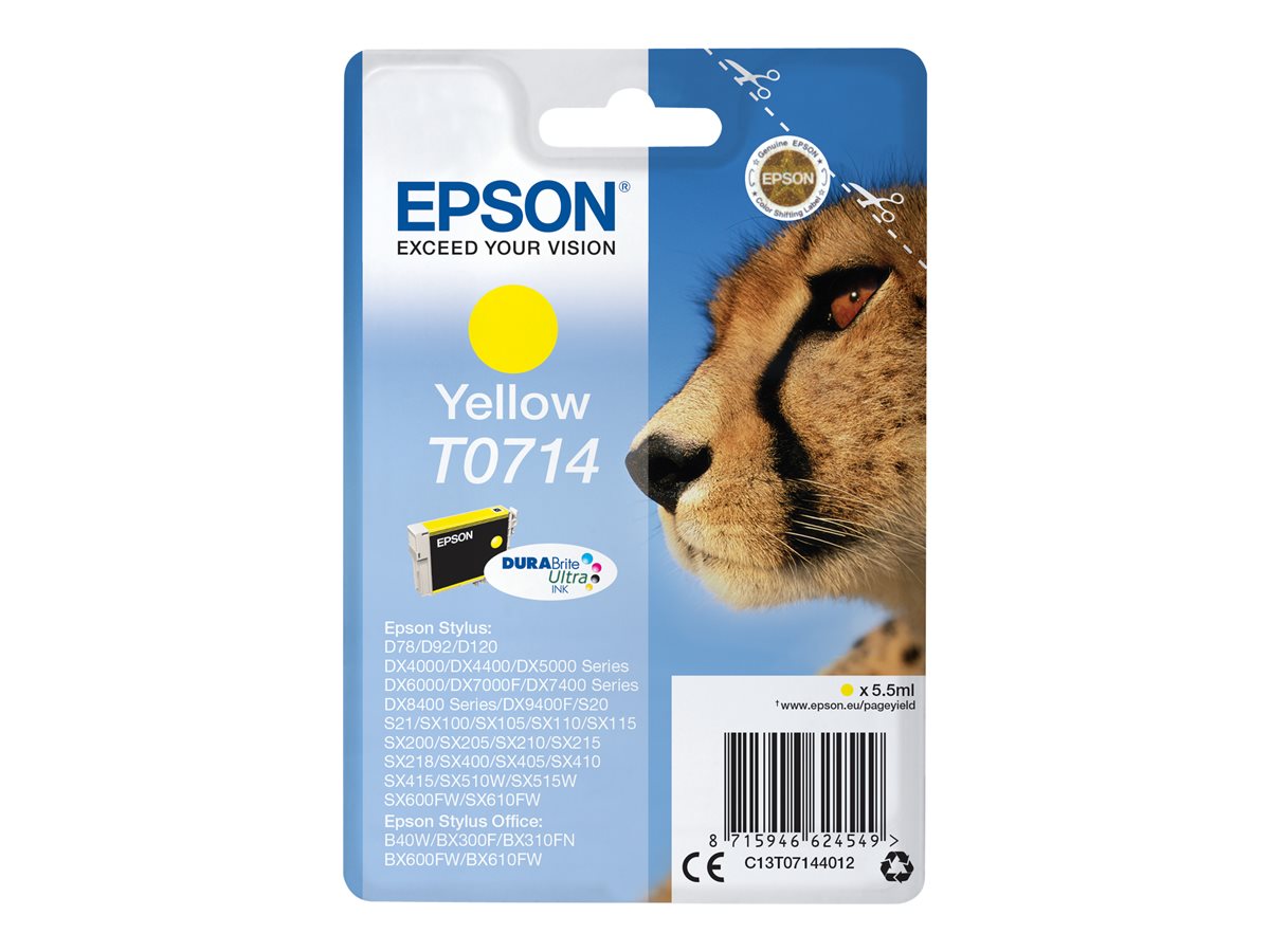 Tinteiro Epson T0714 Amarelo 5.5 ml Original - Imagem 2