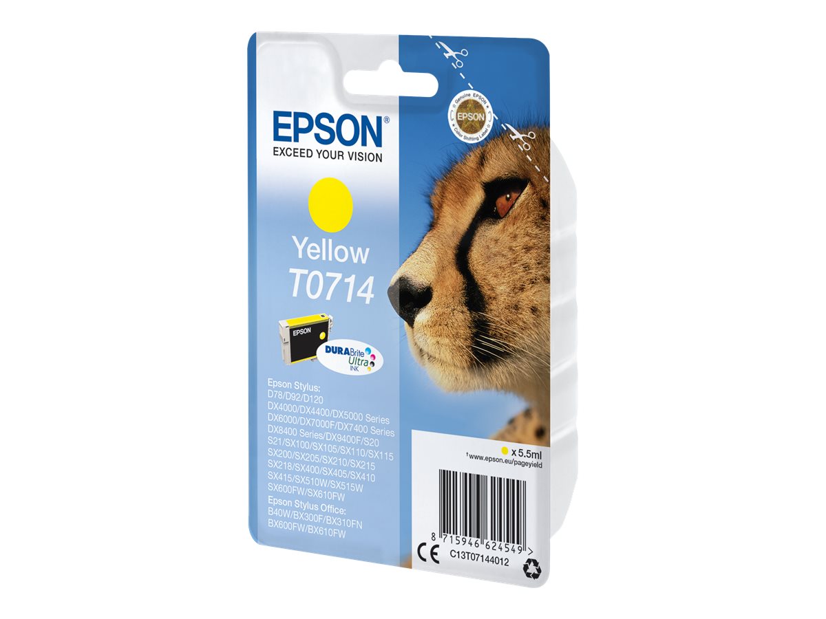 Tinteiro Epson T0714 Amarelo 5.5 ml Original