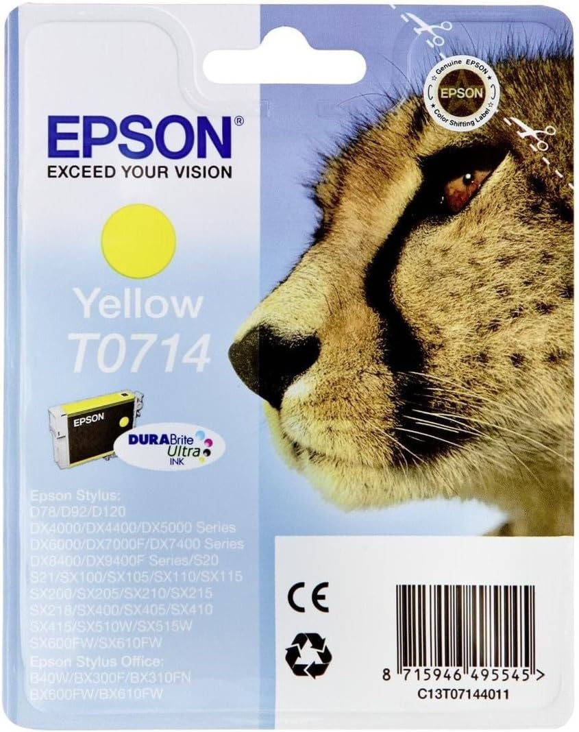 Tinteiro Epson T0714 Amarelo 5.5ml Original - Imagem 1