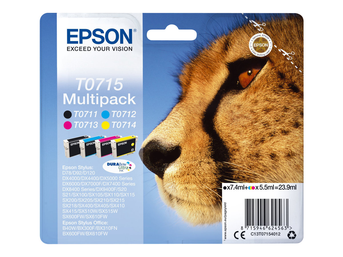 Pack Tinteiros Epson T0715 Multipack 4 Cores Original - Imagem 2