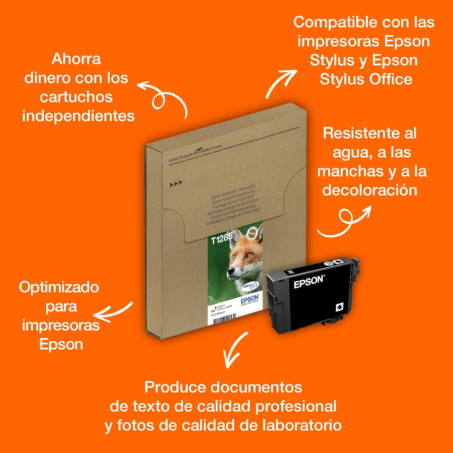 Tinteiro Epson T1282 Ciano Original 3.5 ml - Imagem 2
