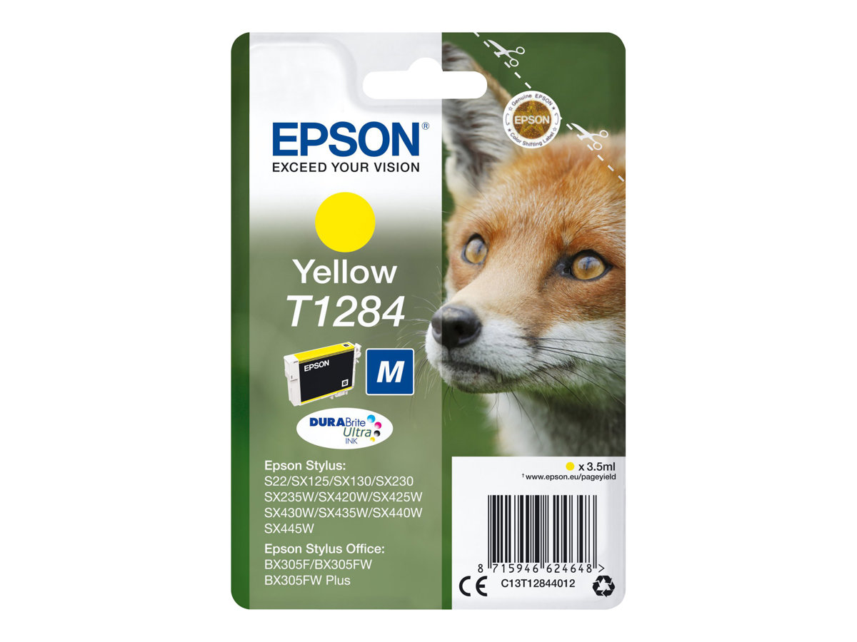 Tinteiro Epson T1284 Amarelo Tamanho M Original - Imagem 2