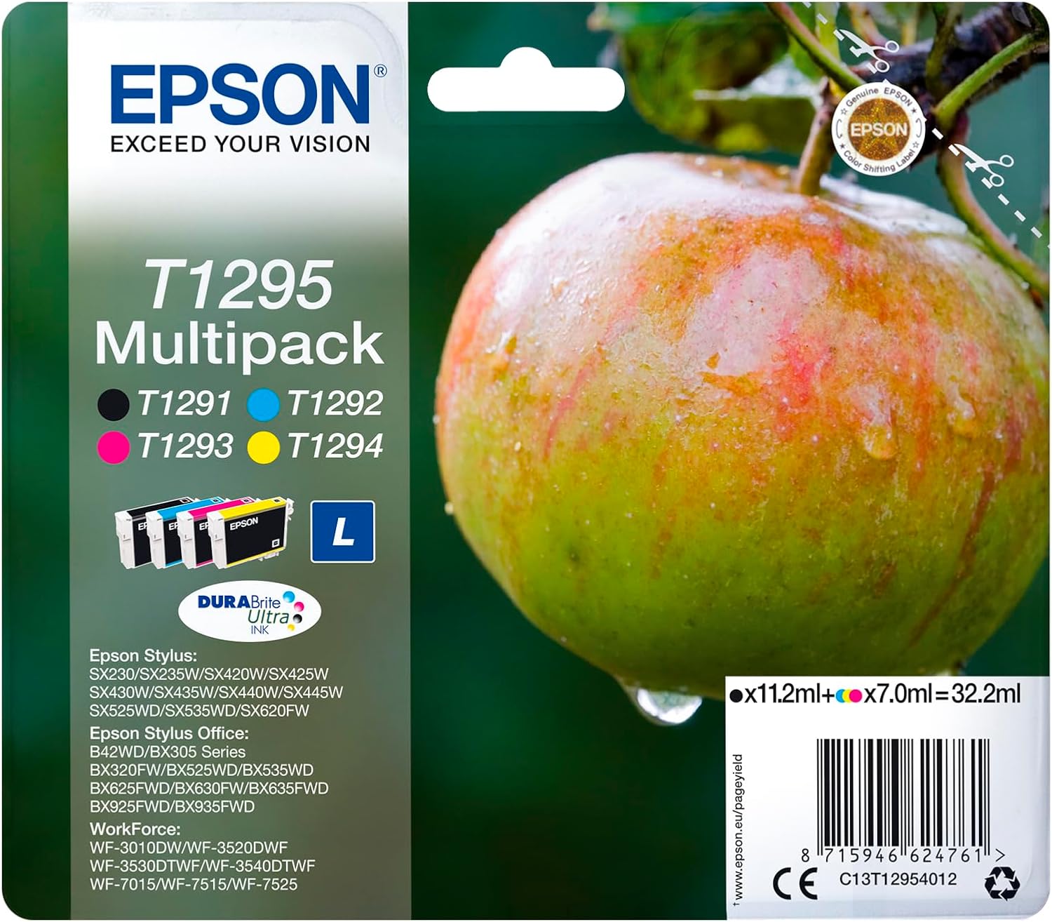 Tinteiro Multipack Epson T1295 4 Cores Original