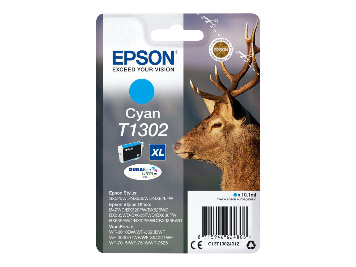 Tinteiro Epson T1302 Ciano 10.1 ml Original - Imagem 2