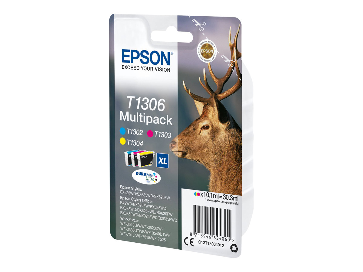 Tinteiro Epson T1306 Multipack XL Amarelo Cyan Magenta