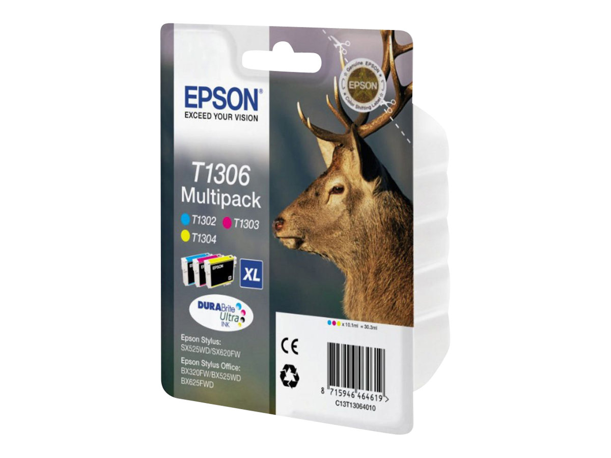Tinteiro Epson T1306 Multipack XL Amarelo Azul Magenta - Imagem 4