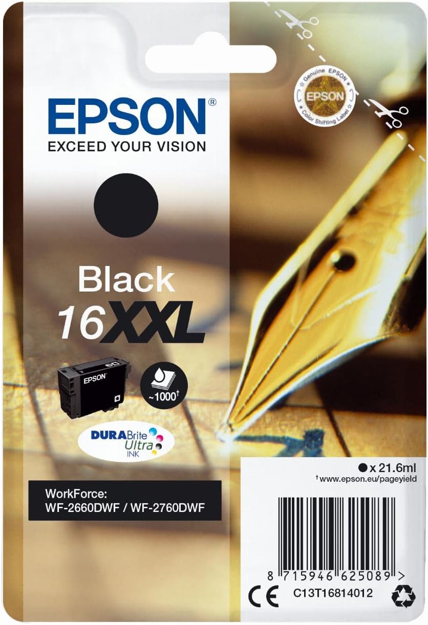 Tinteiro Epson 16XXL Preto 21.6ml Original - Imagem 1