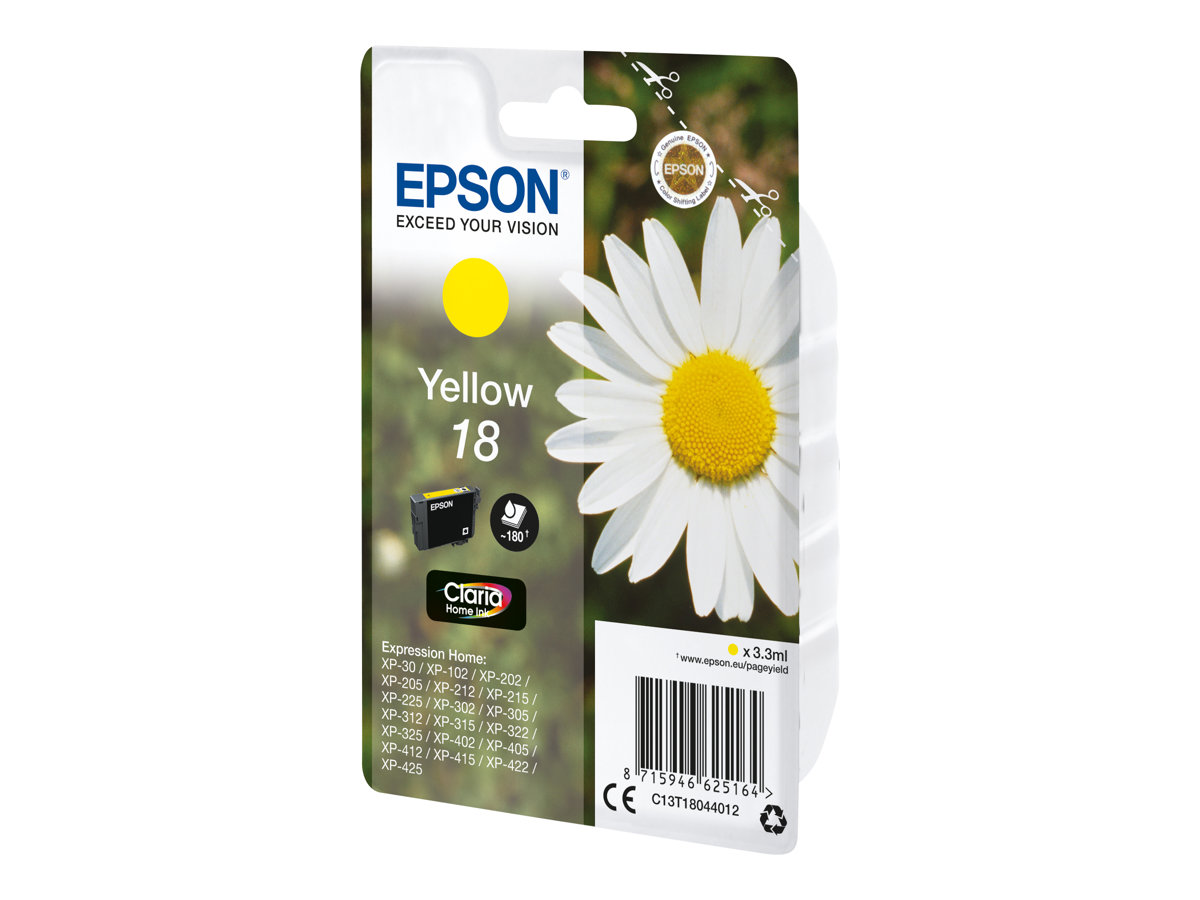 Tinteiro Epson 18 Amarelo 3.3 ml Original - Imagem 3
