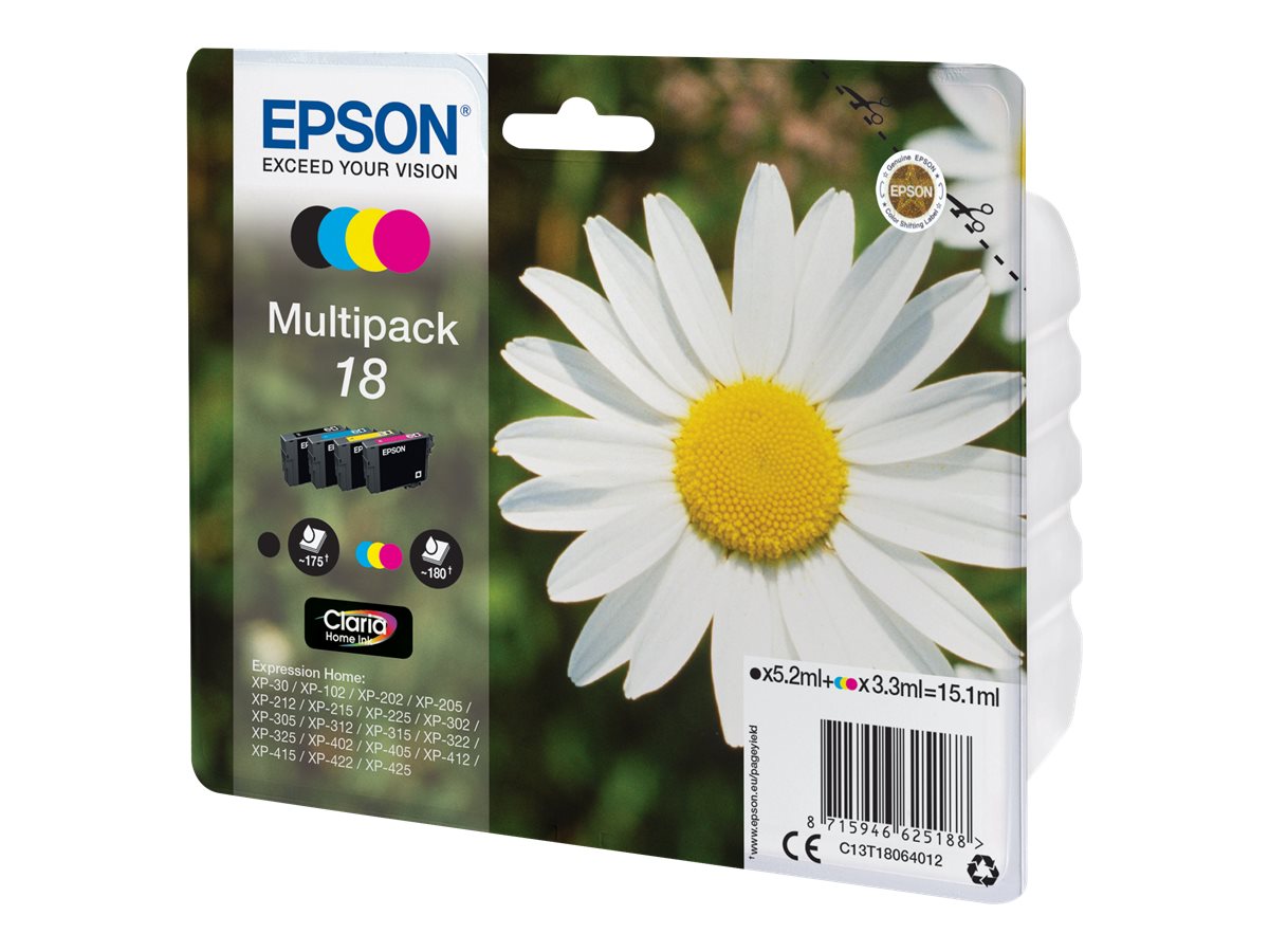 Tinteiro Multipack Epson 18 4 Cores Original - Imagem 2