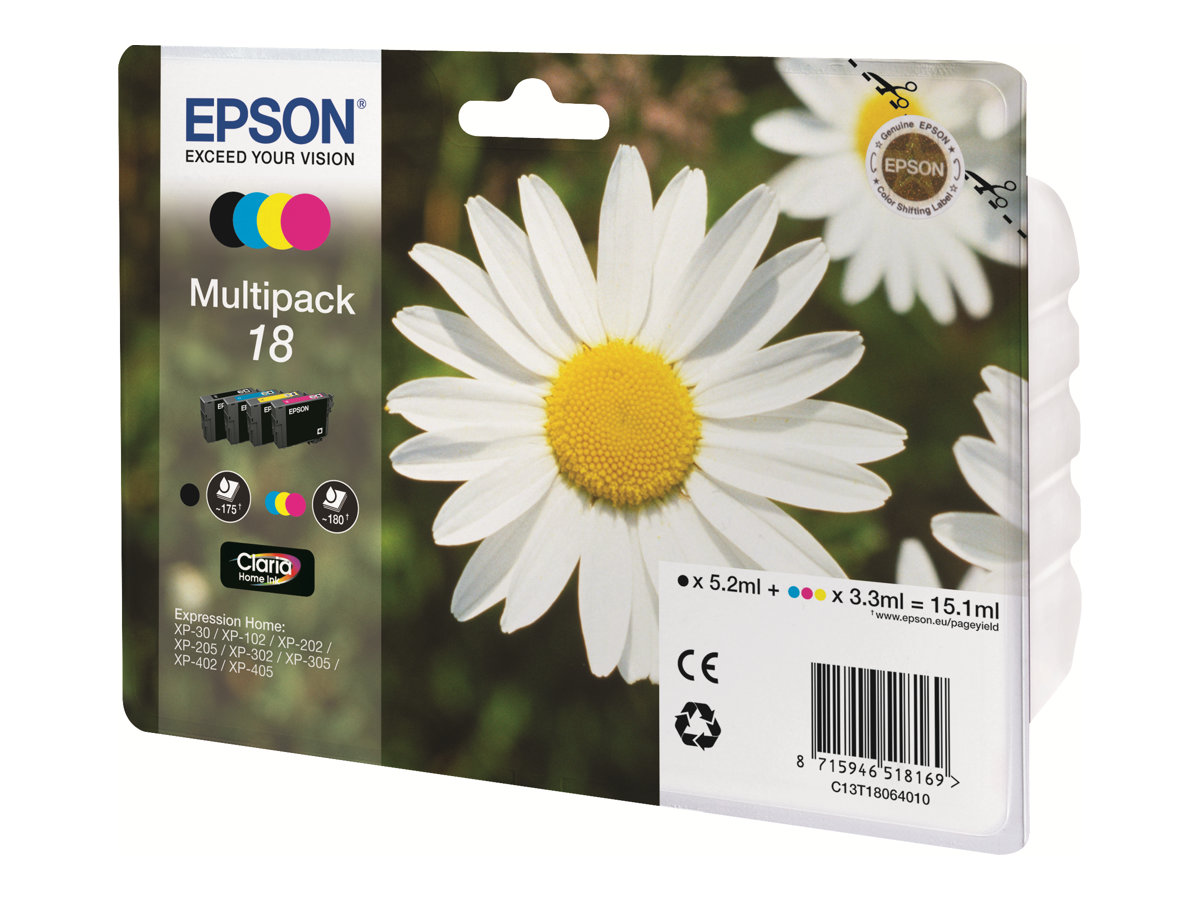 Tinteiro Multipack Epson 18 4 Cores Original - Imagem 3
