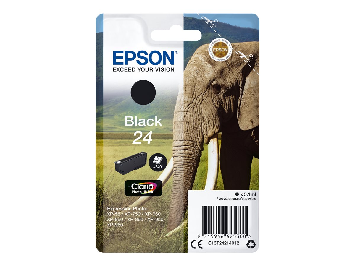 Tinteiro Epson T24 Preto 5.1ml Original - Imagem 1