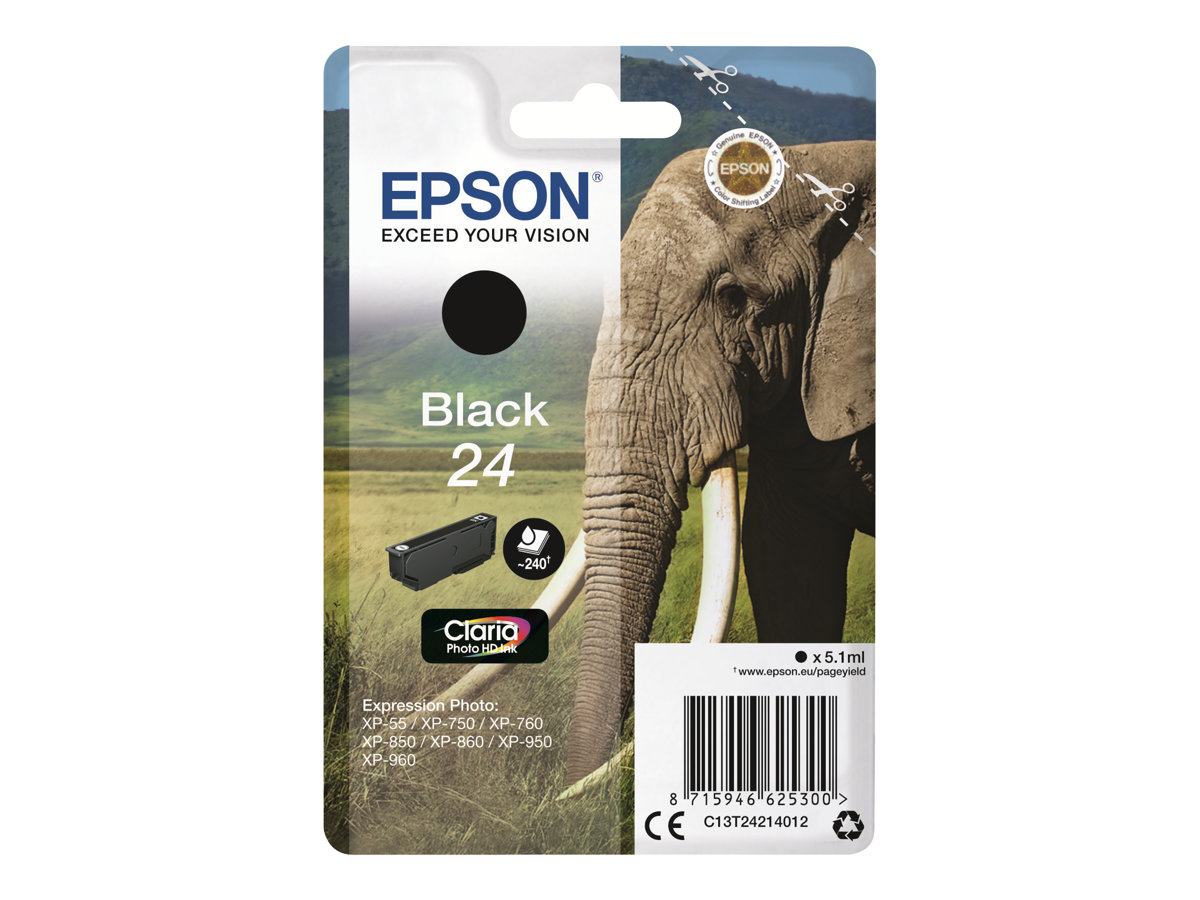Tinteiro Epson T24 Preto 5.1ml Original - Imagem 2