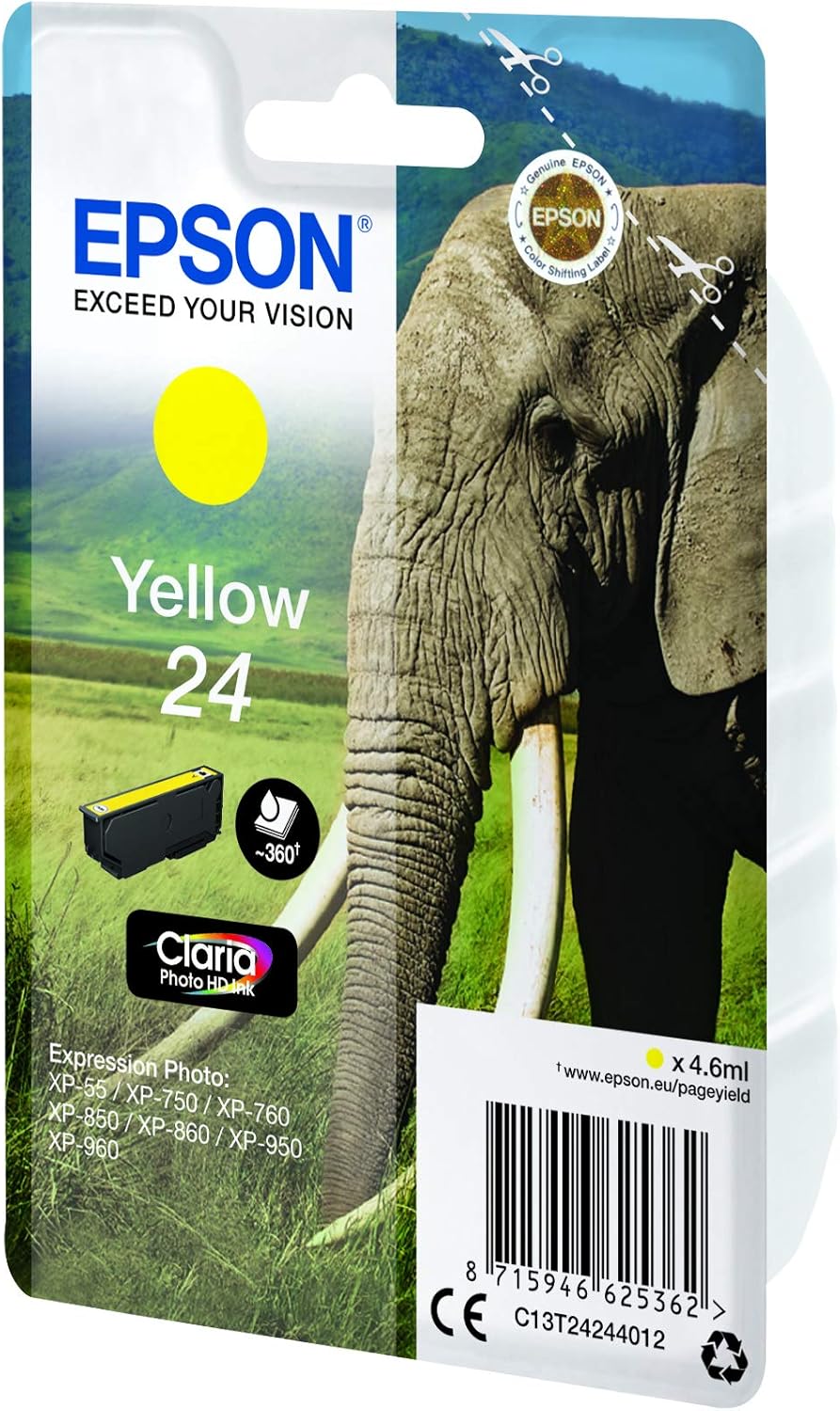 Tinteiro Epson 24 Amarelo 4.6ml Original - Imagem 6