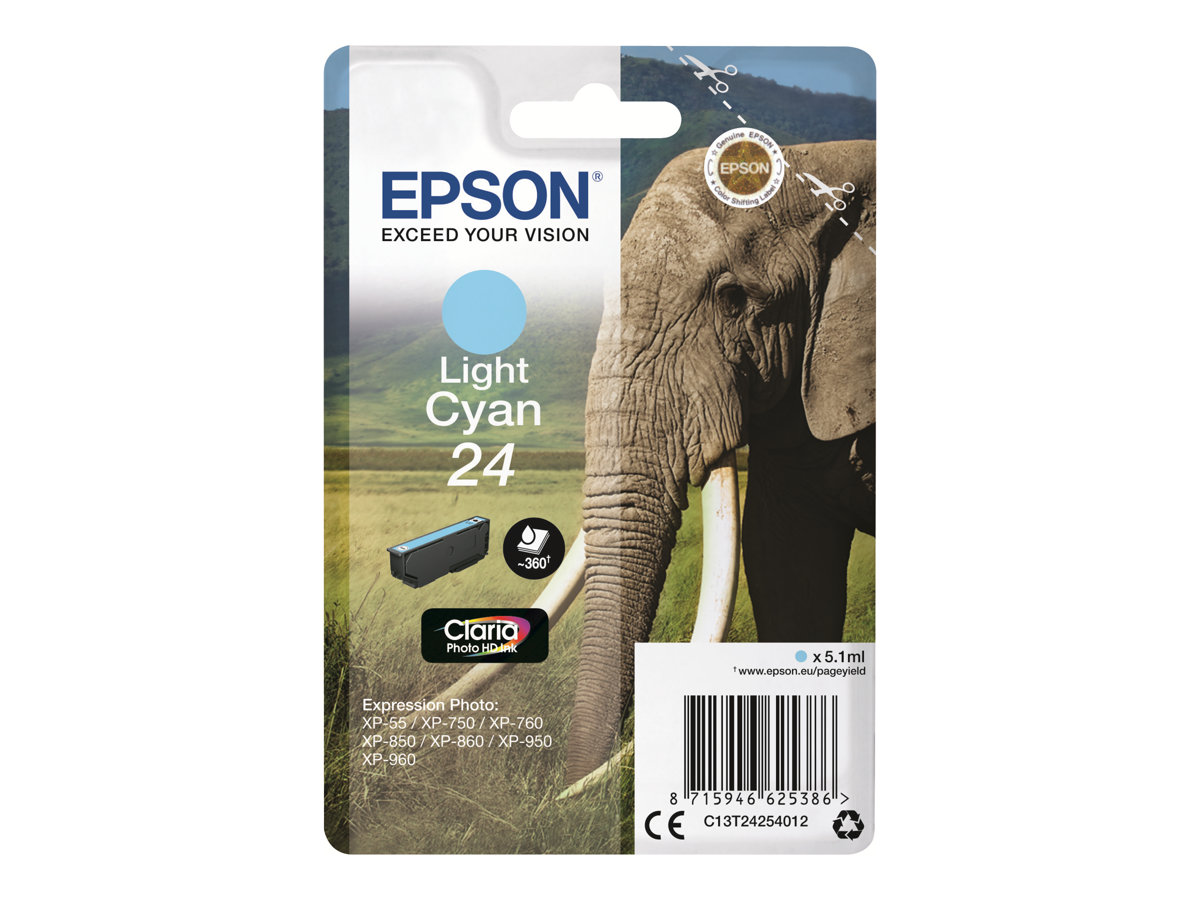 Tinteiro Epson 24 Cyan Claro 5.1 ml Original - Imagem 2
