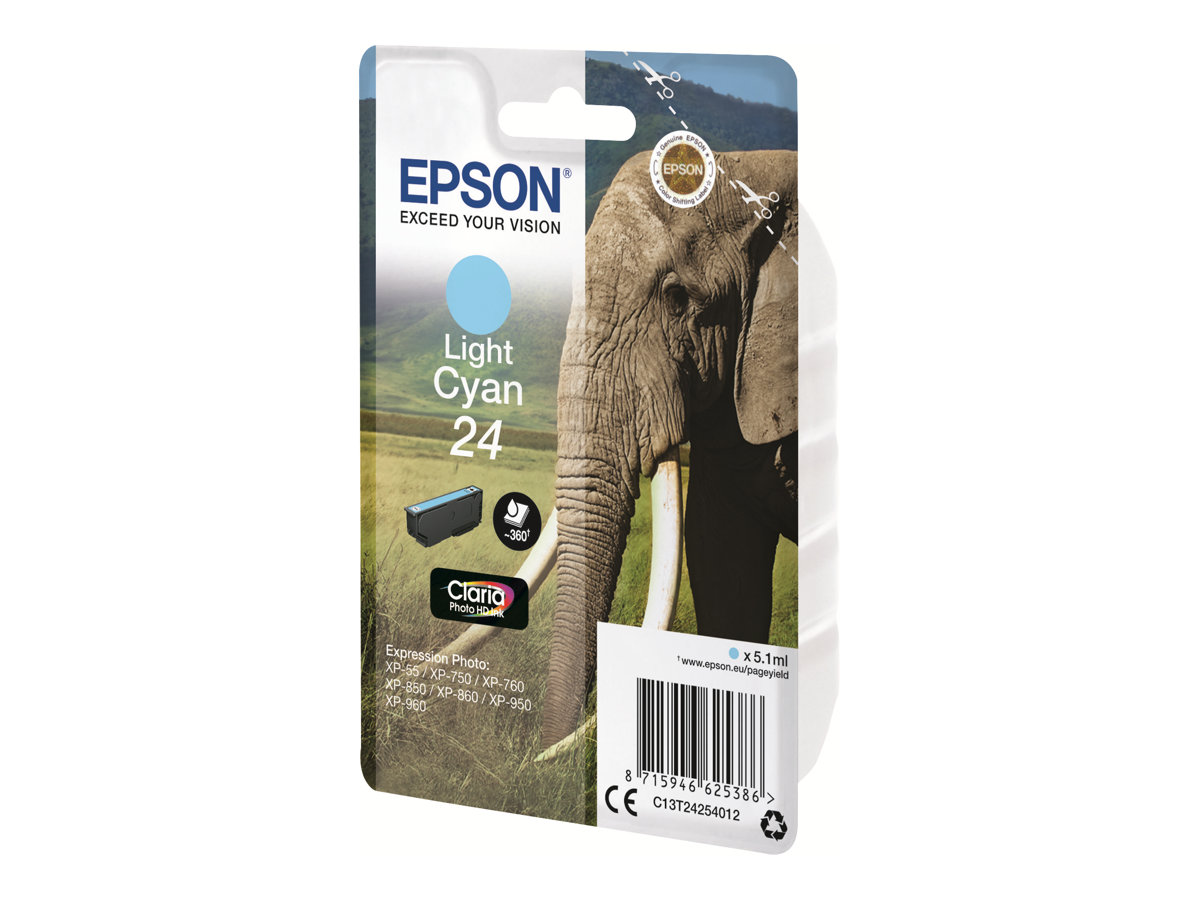Tinteiro Epson 24 Cyan Claro 5.1 ml Original - Imagem 1