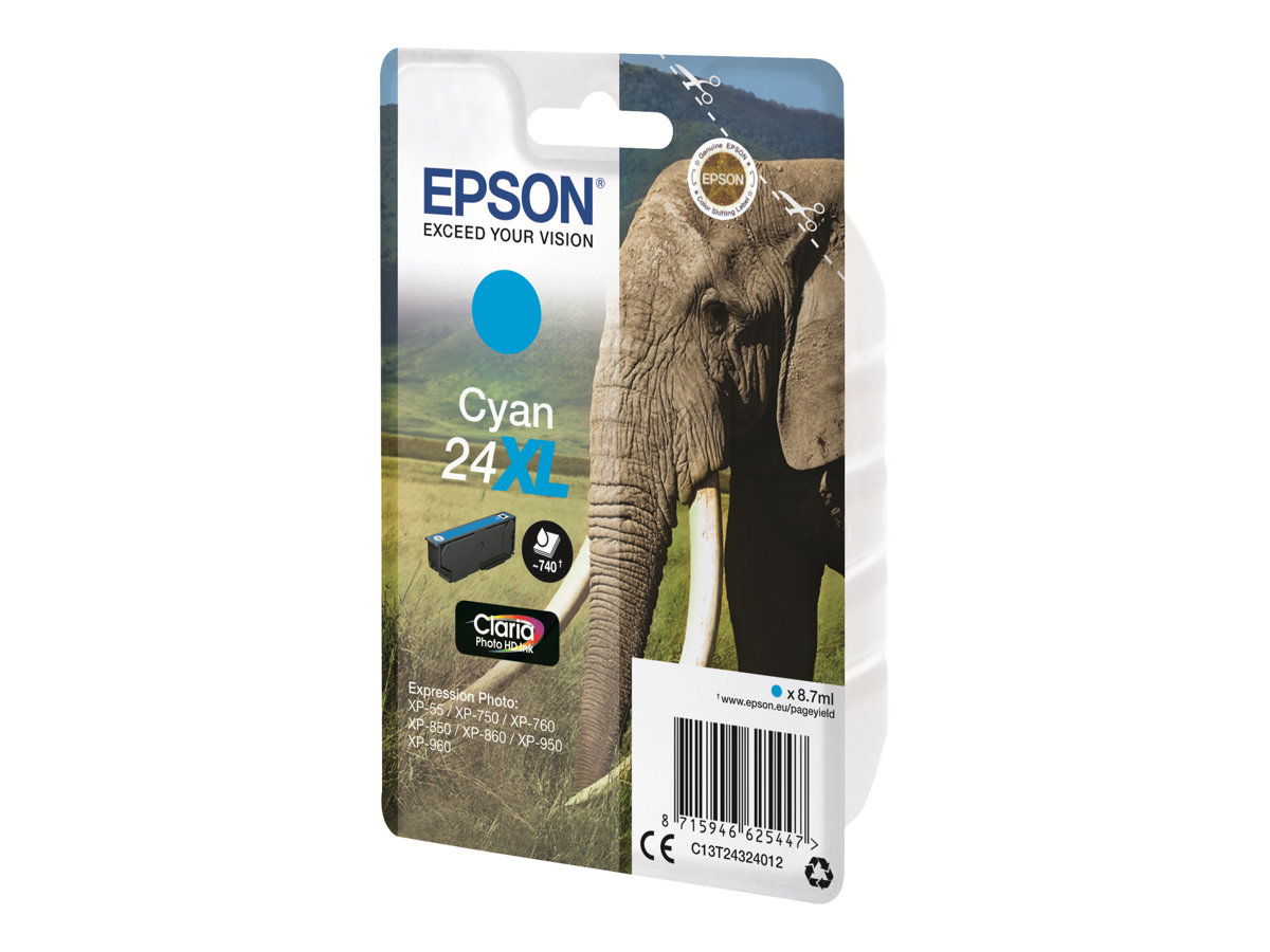 Tinteiro Epson 24XL Cyan XL 8.7ml Original - Imagem 2