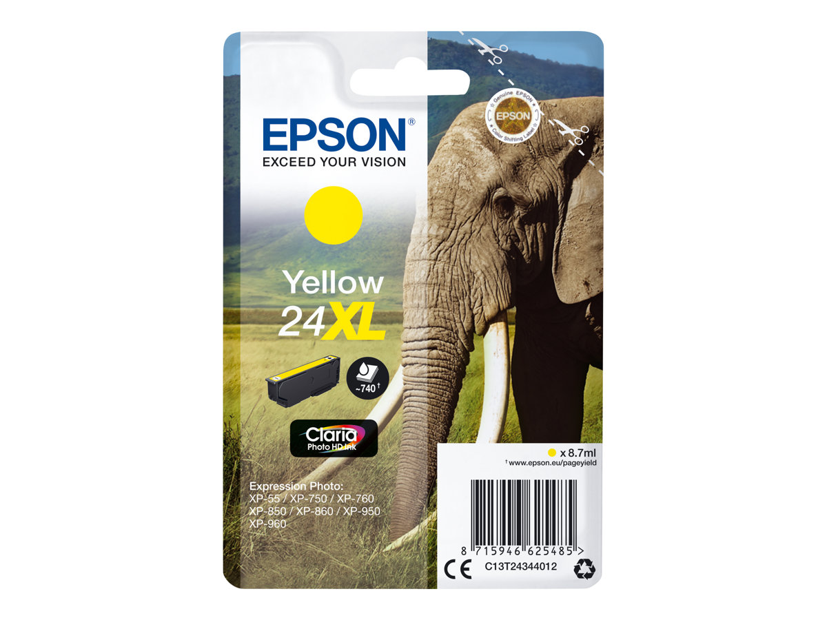 Tinteiro Epson 24XL Original Amarelo 8.7ml - Imagem 1