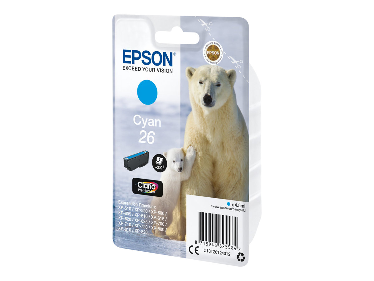 Tinteiro Epson 26 Azul Ciano 4.5ml Original - Imagem 3