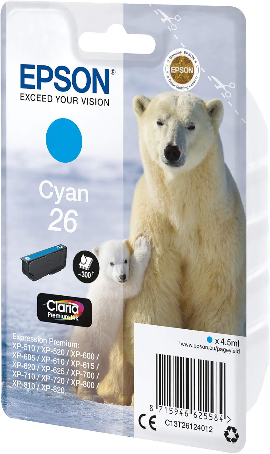 Tinteiro Epson 26 Ciano 4.5 ml Original - Imagem 2