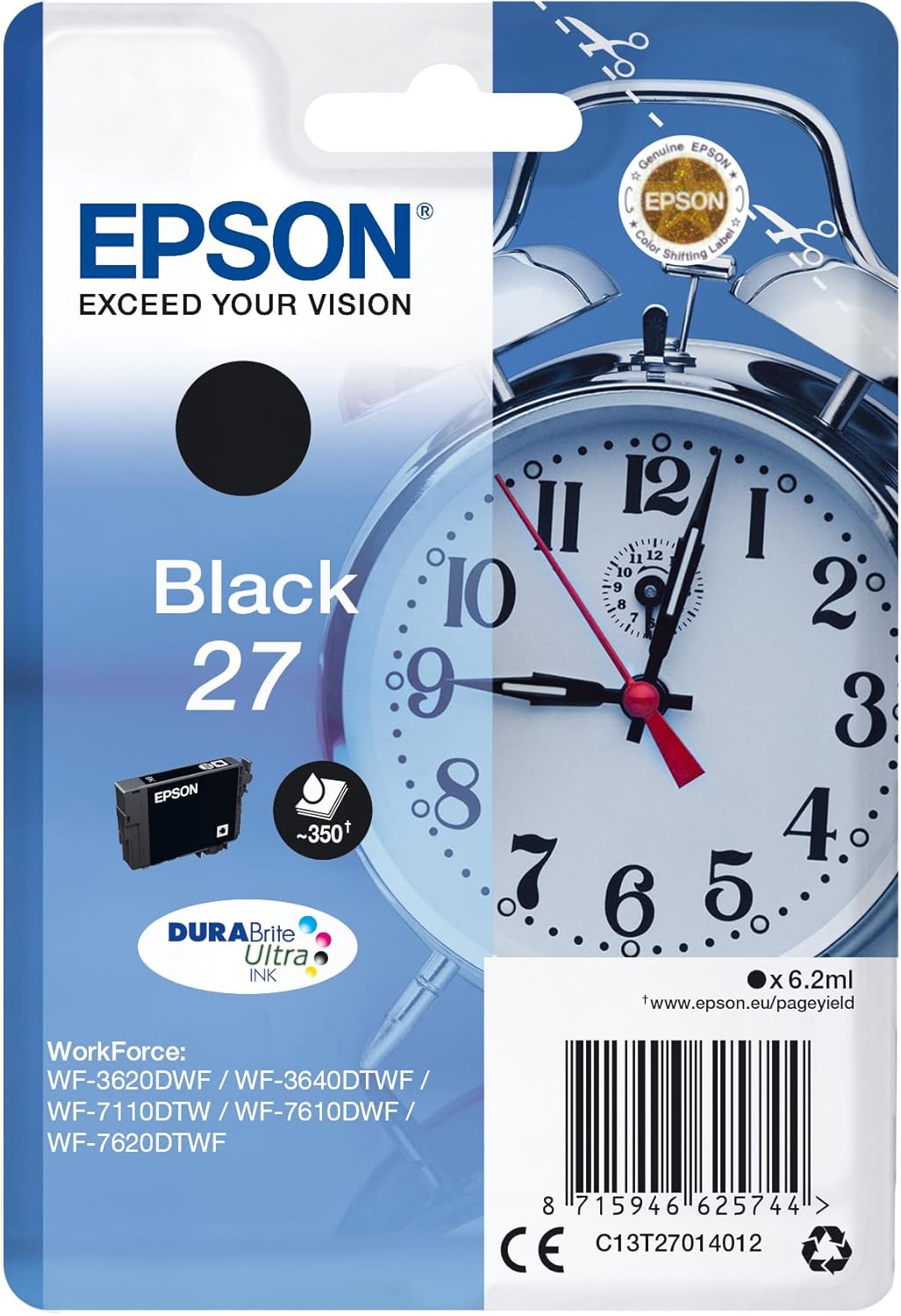 Tinteiro Epson 27 Preto 6.2 ml Original