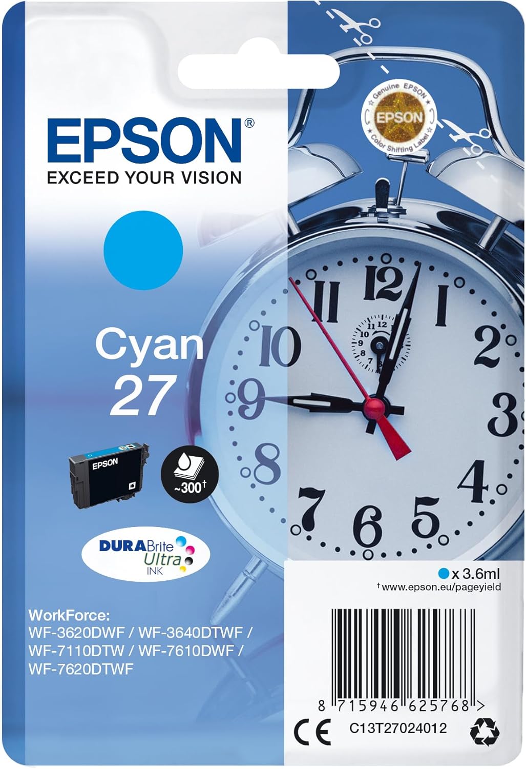 Tinteiro Epson 27 Cyan Original