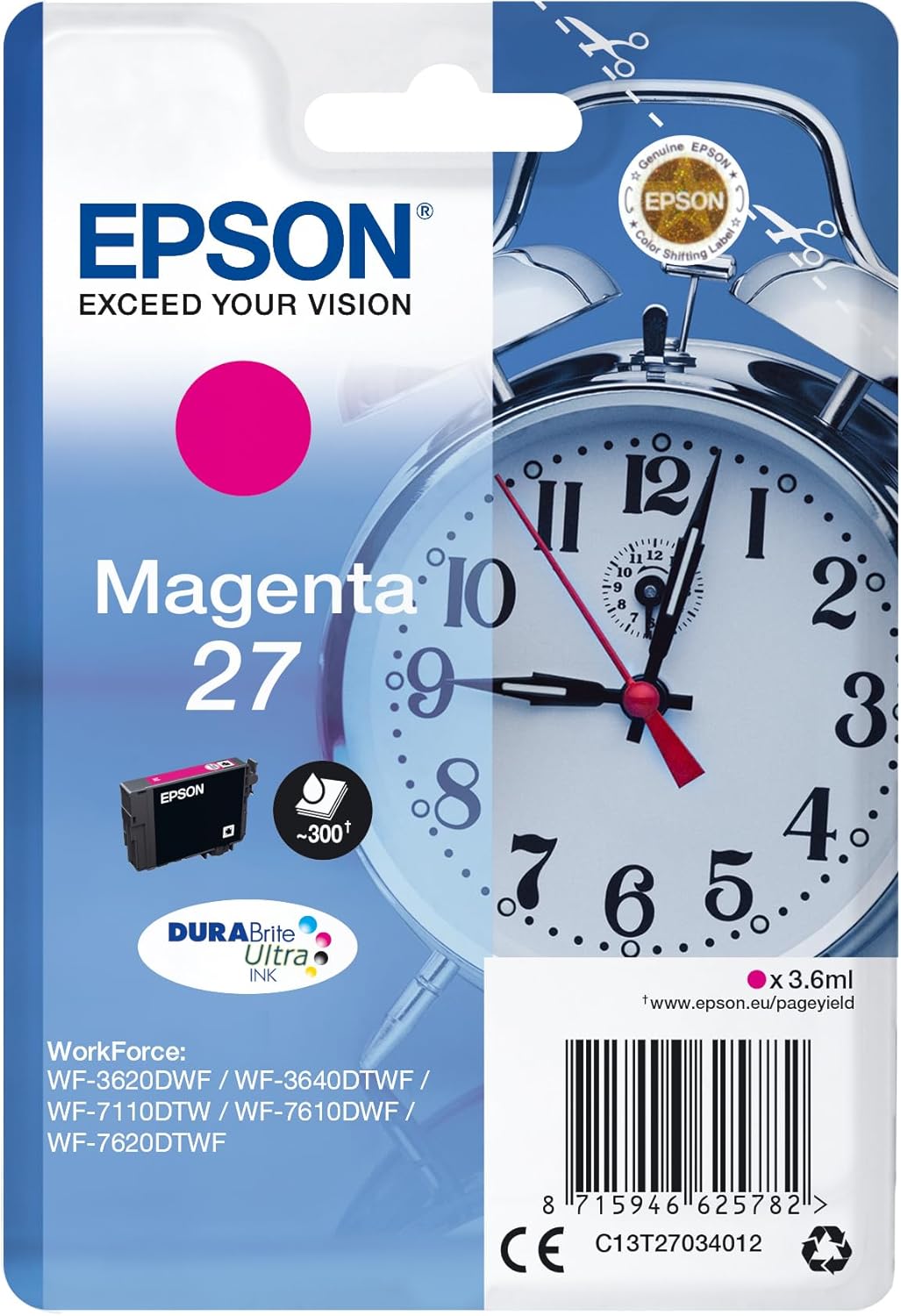 Tinteiro Epson 27 Magenta 3.6ml Original