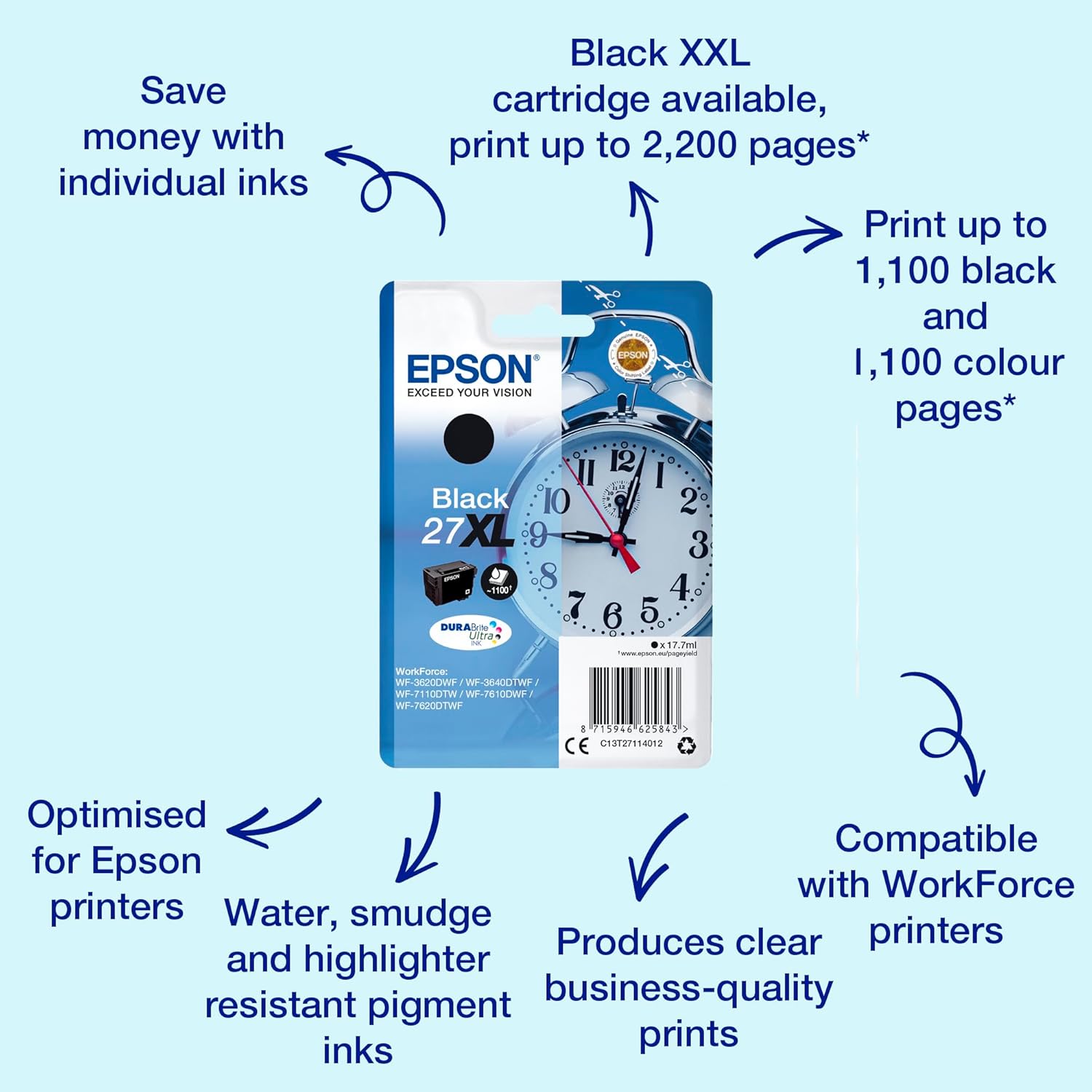 Tinteiro Epson 27XL Preto Alta Capacidade - Imagem 2