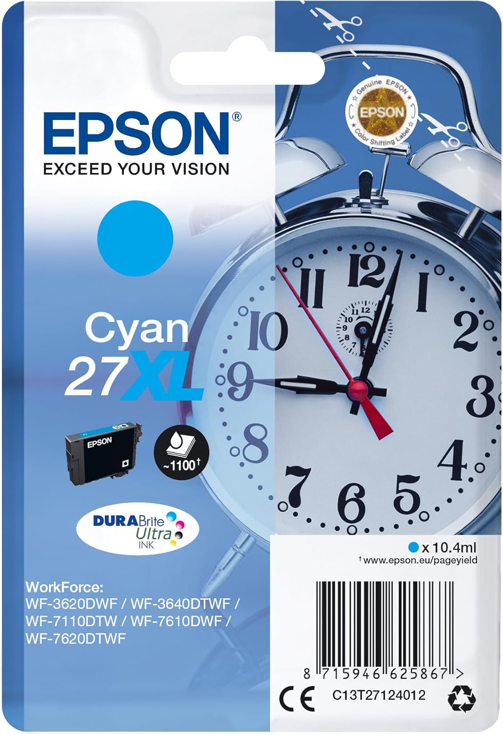 Tinteiro Epson 27XL Ciano XL Original